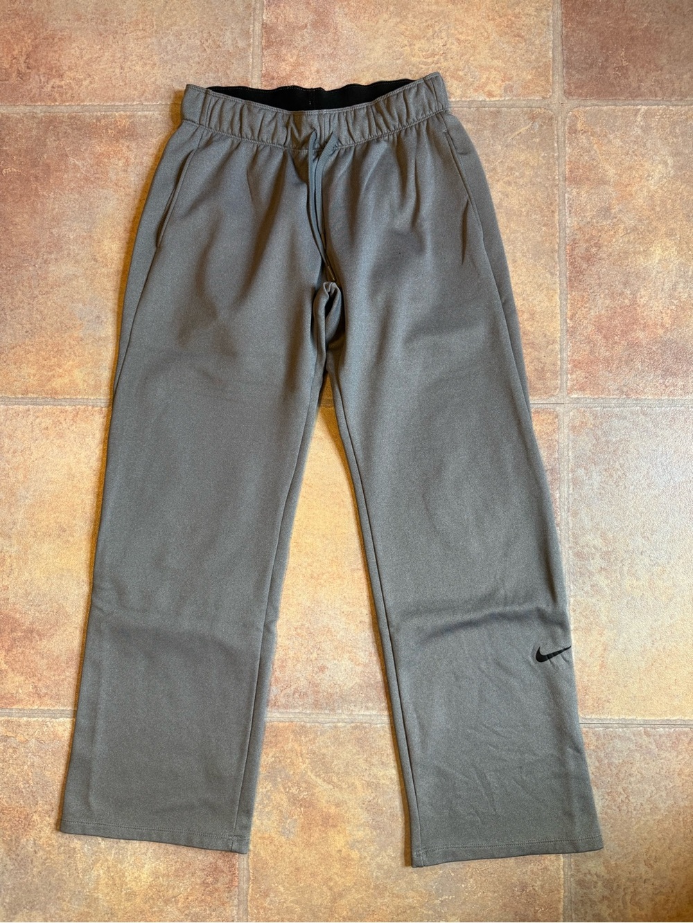 Nike Men's Gray Jogger Sweatpants with Black Waistband